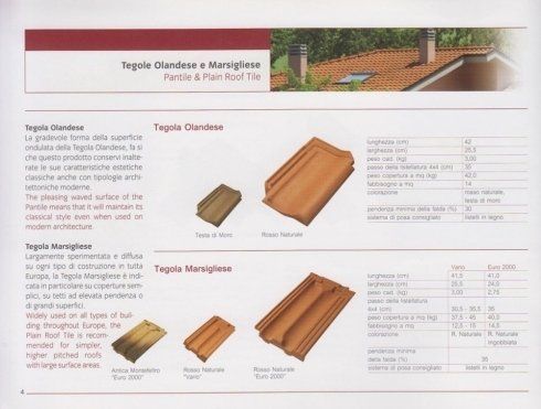 materiali edili, tegole olandese e marsigliese