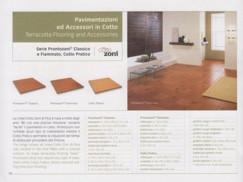 materiali edili, pavimentazioni in cotto, accessori in cotto