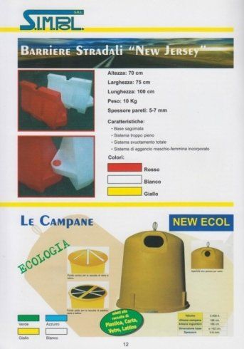 barriere stradali, campane ecologiche