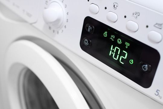Washing machine with digital display