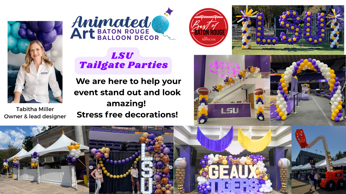 Best of Baton Rouge, 225 Magazine, LSU Tailgates, Decoration for LSU Tailgates