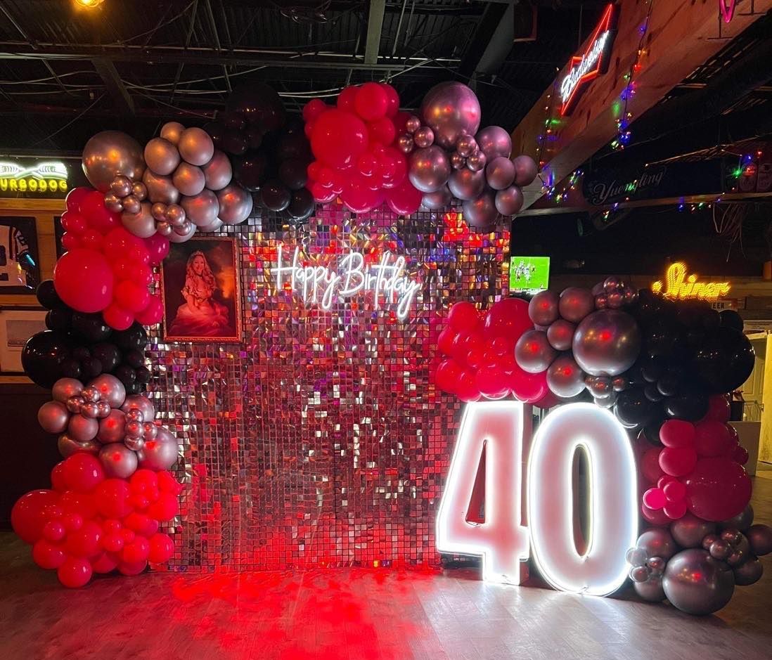 Glowing LED Number marquees for rent