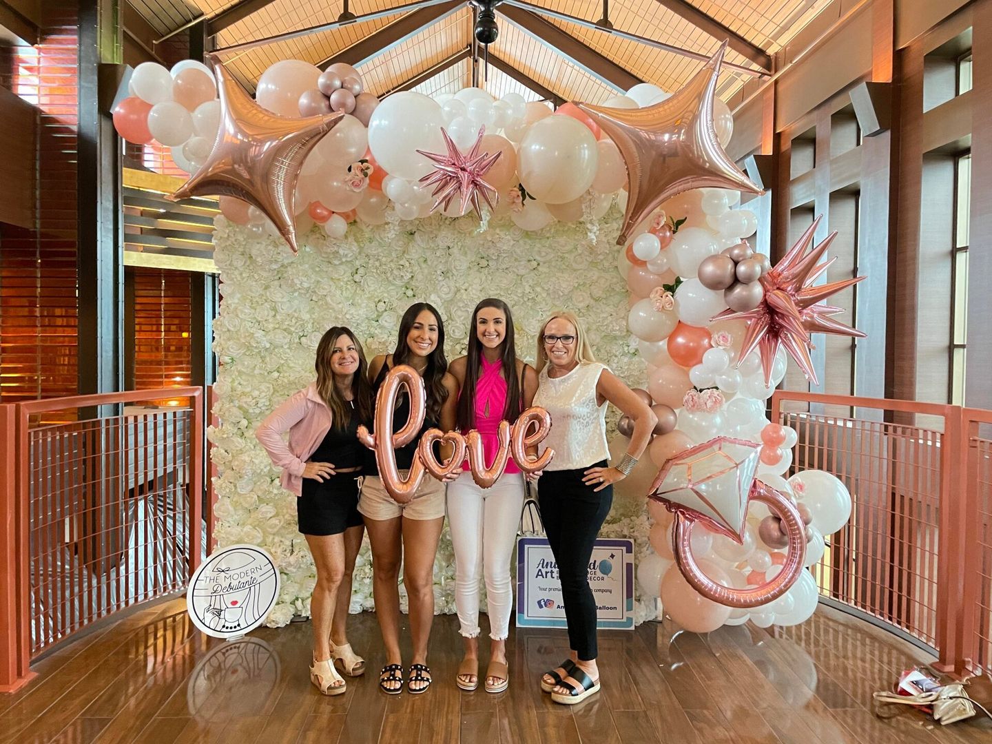 Bridal Shower Photo Back drop at L'Auberge Casino. 