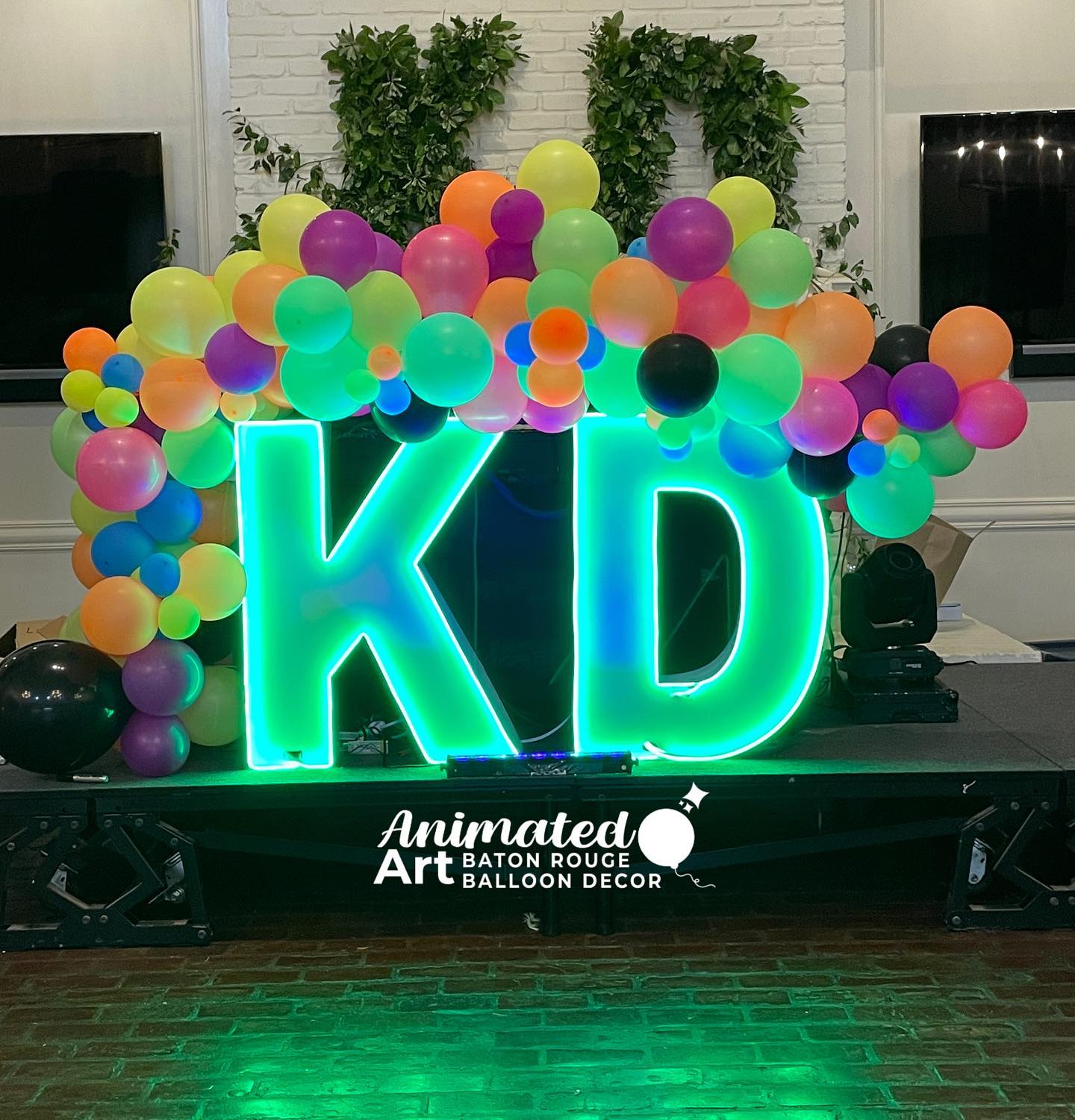 Glowing LED Number marquees for rent