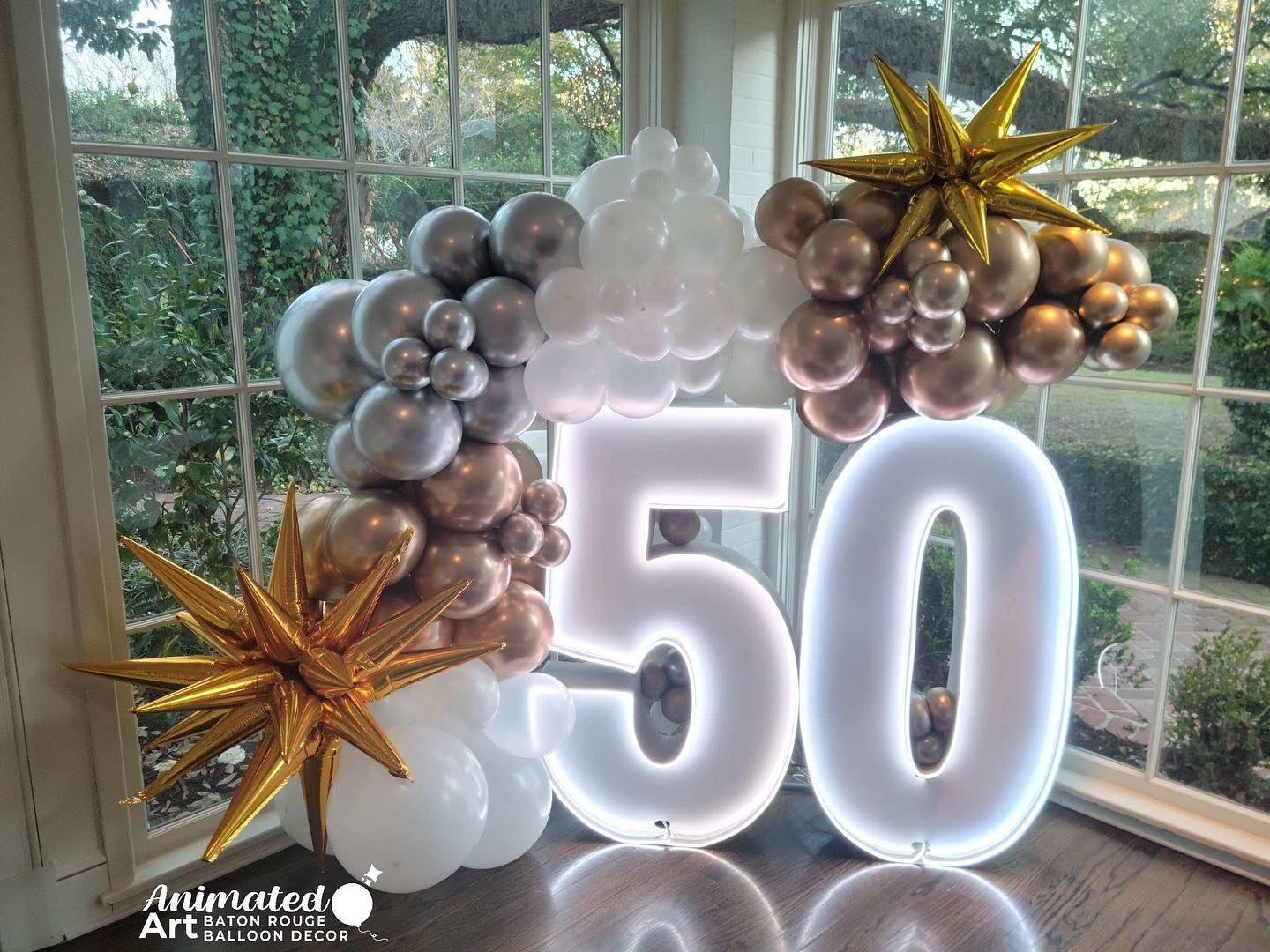 Glowing LED Number marquees for rent