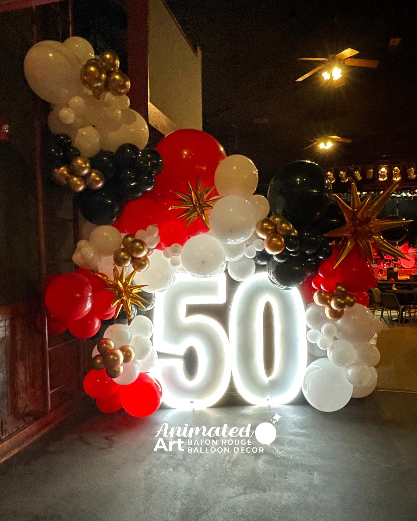 Glowing LED Number marquees for rent