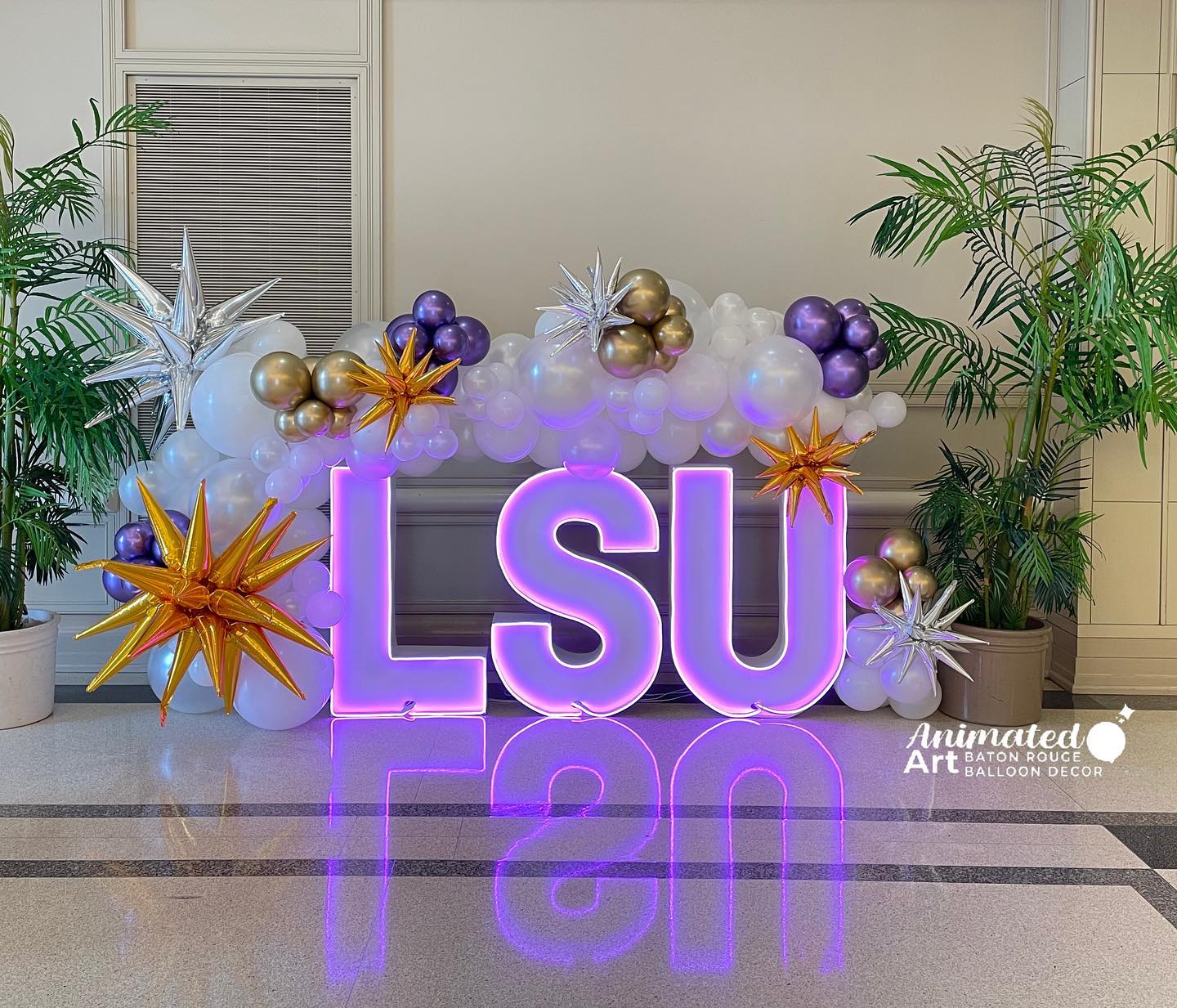 Glowing LED Number marquees for rent