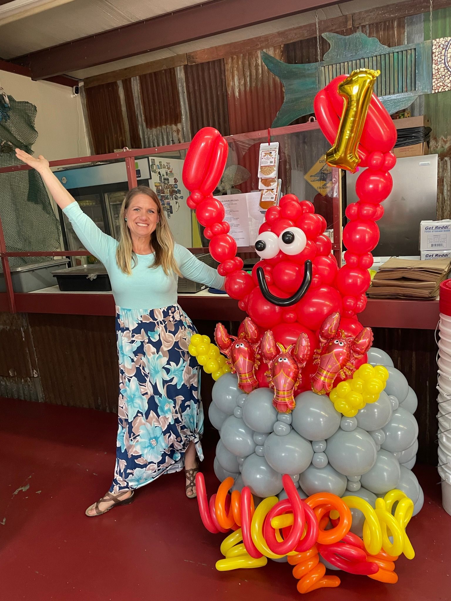 Crawfish Boil Balloon Sculpture