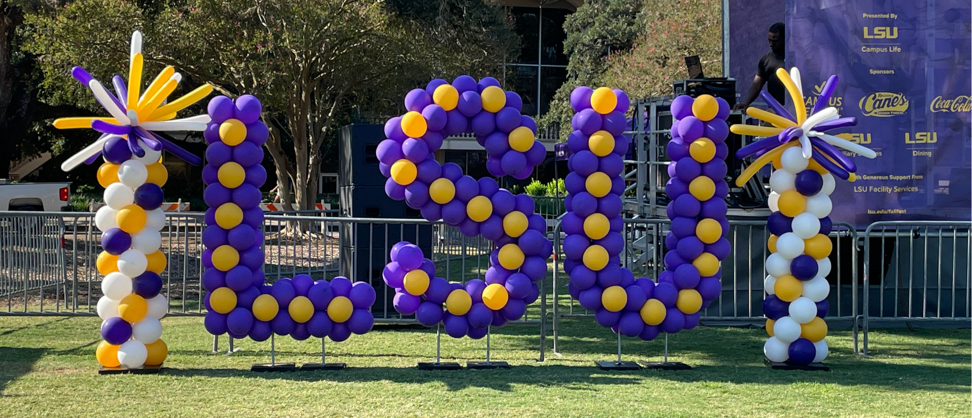 LSU Tailgates, LSU football, LSU, 6 foot tall letters!