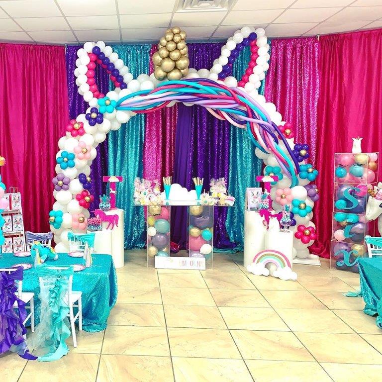 Unicorn balloon arch