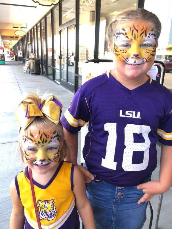 Sweat resistant airbrush face painting for Baton Rouge