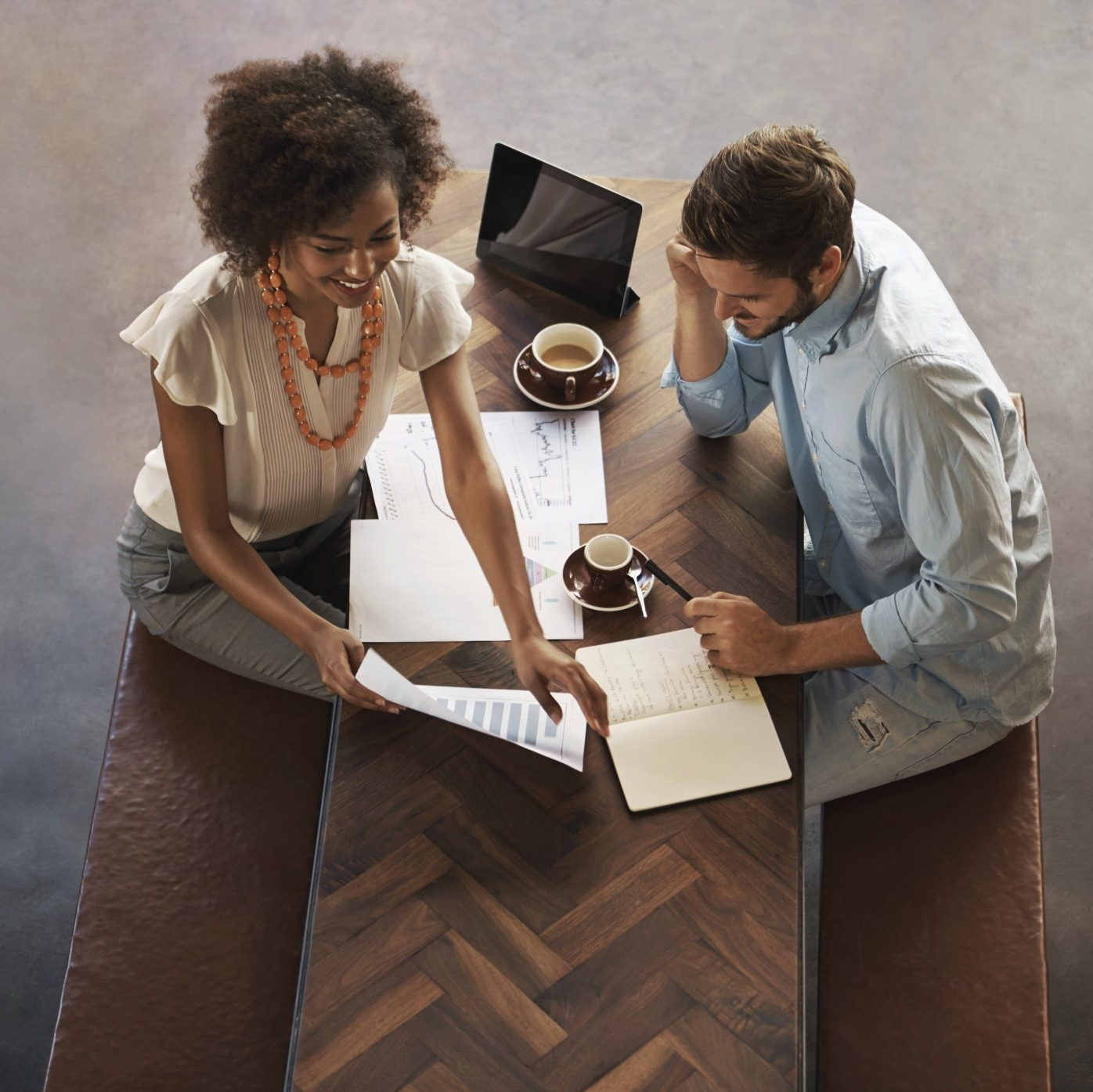 People assisting with work