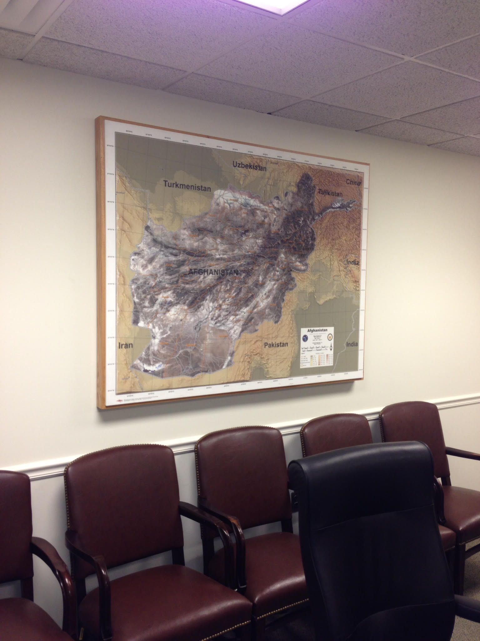 A wall art hanging on the wall.