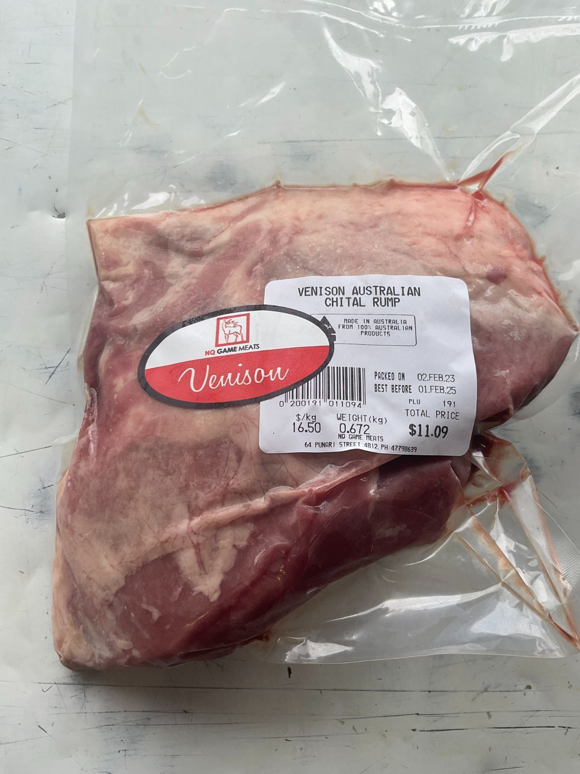 Venison Australian Chital Rump — Game Meat Butcher in Currajong, QLD