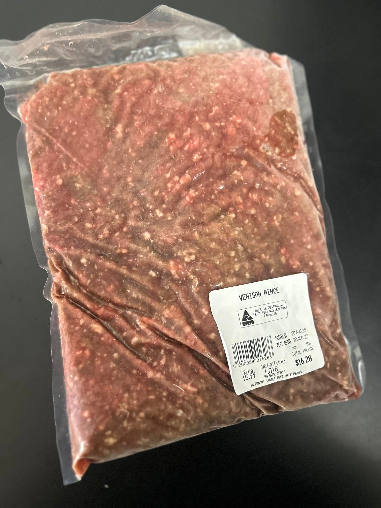 Sealed Package of Ground Meat, Mostly Red — NQ GAME MEAT in Aitkenvale, QLD