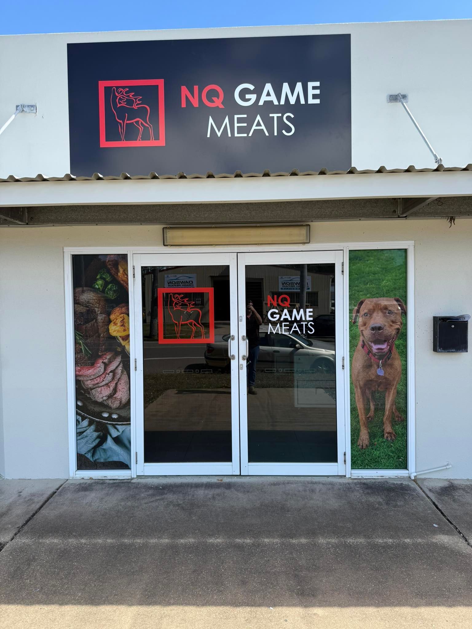 NQ Game Meats Storefront With Sign and Glass Doors — NQ GAME MEAT in Kirwan, QLD