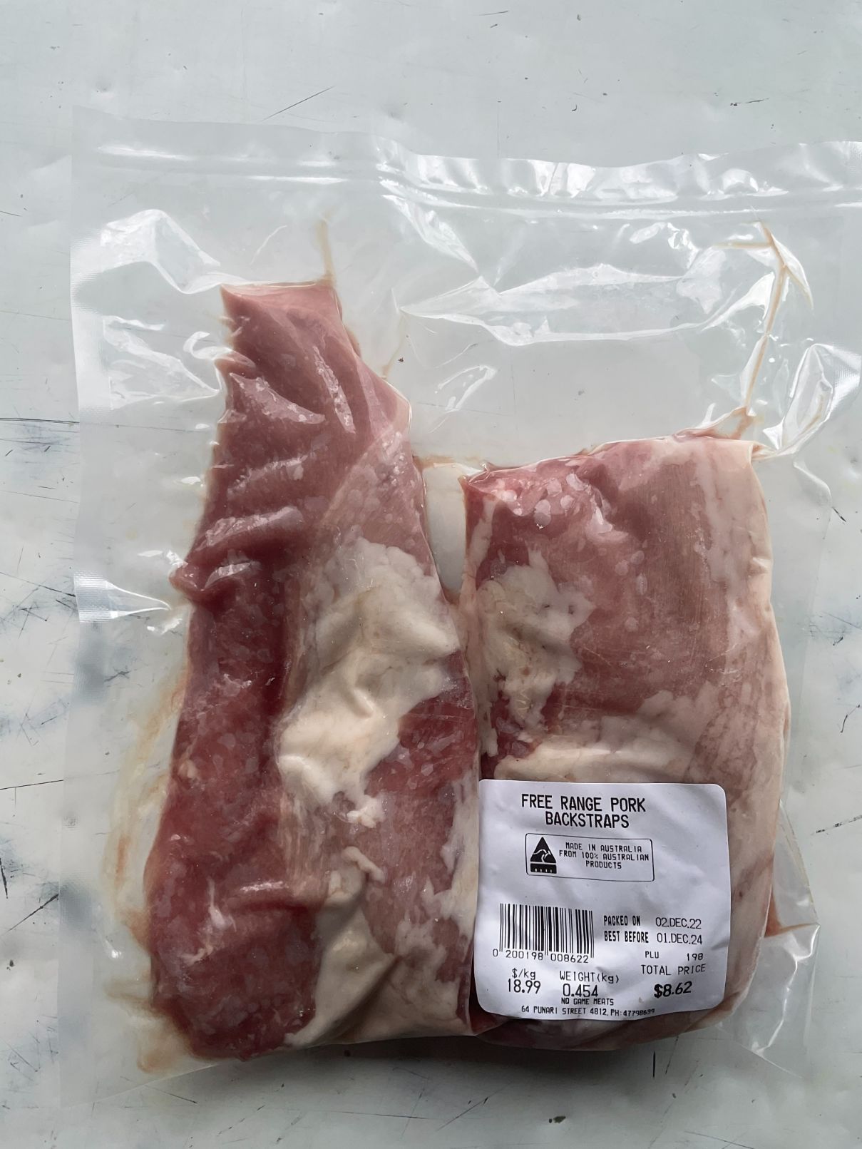 Free Range Pork Backstraps — Game Meat Butcher in Currajong, QLD