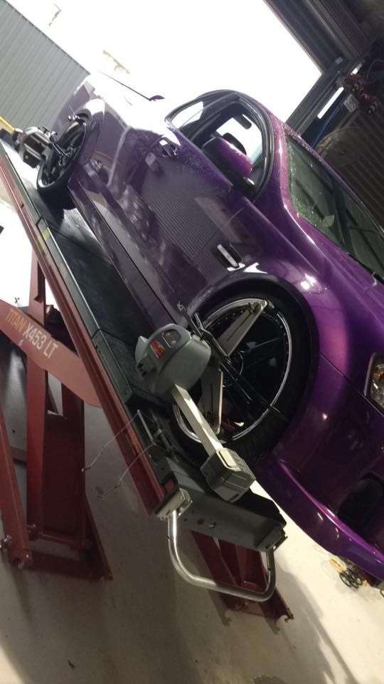 Purple Car For Wheel Alignment — Tyre Master Albury In East Albury, NSW
