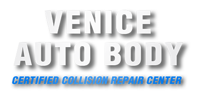 the logo for venice auto body is a certified collision repair center .