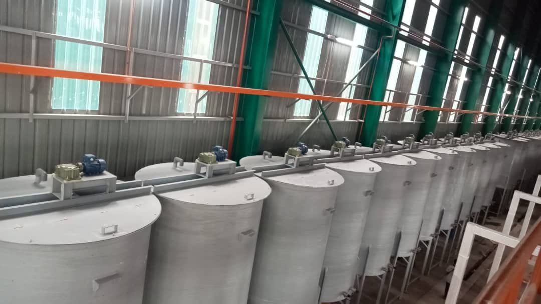 Glove Factory Polymer Tank with mixing Agitator