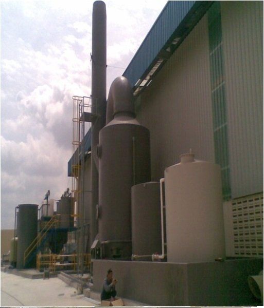 Packed Bed Fiberglass (FRP) Scrubber Tower 