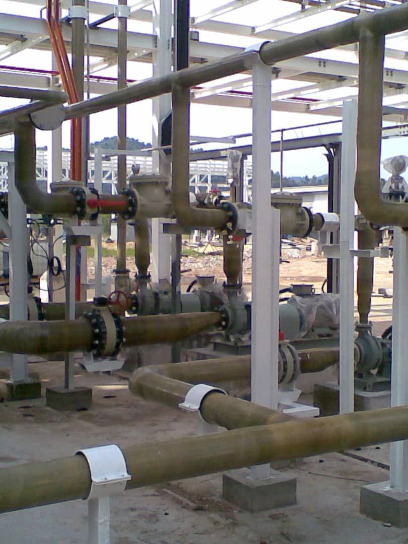 Piping Fiberglass (FRP) Thermoplastic Lined Material