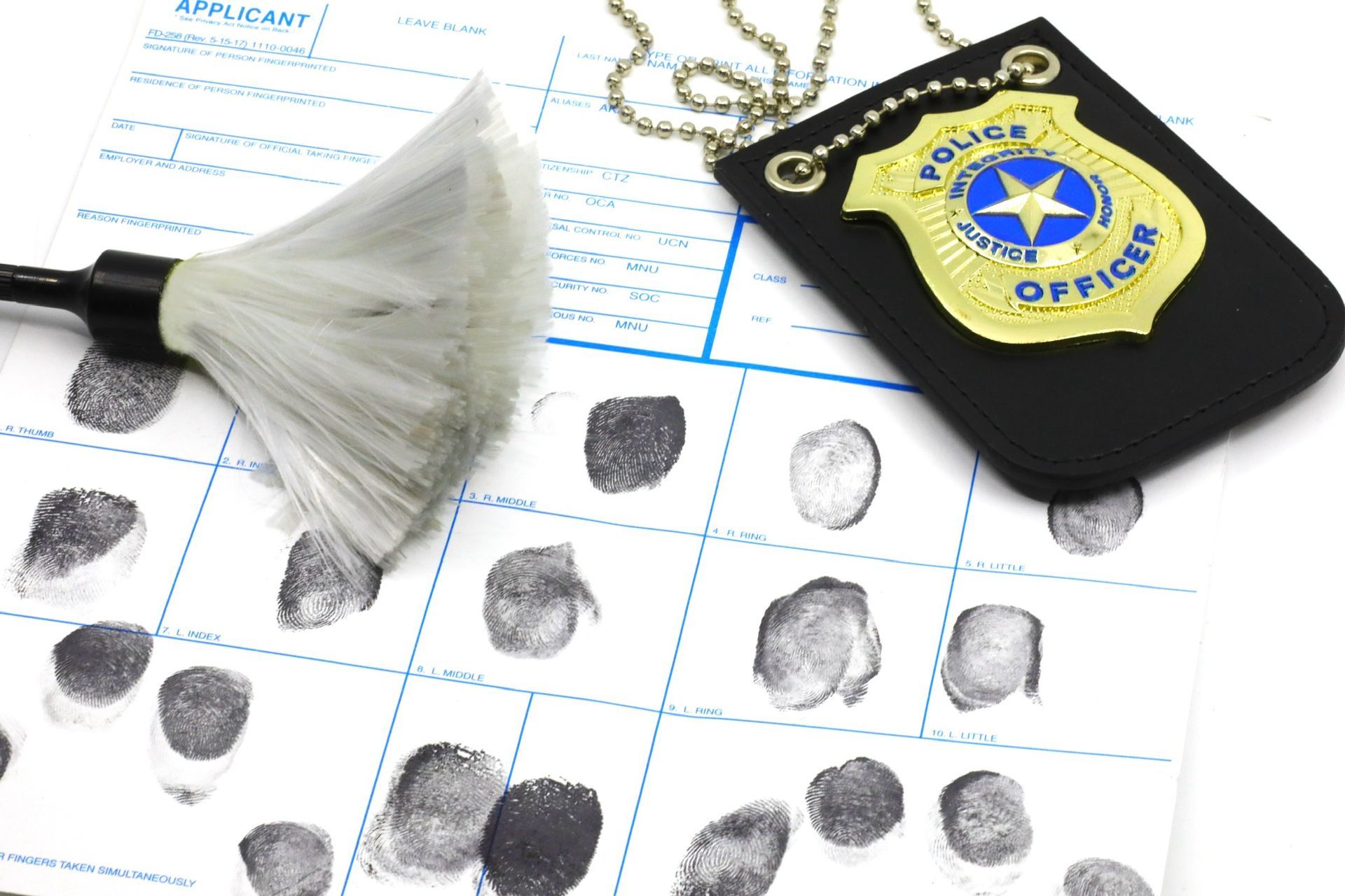 A badge that says police officer on it