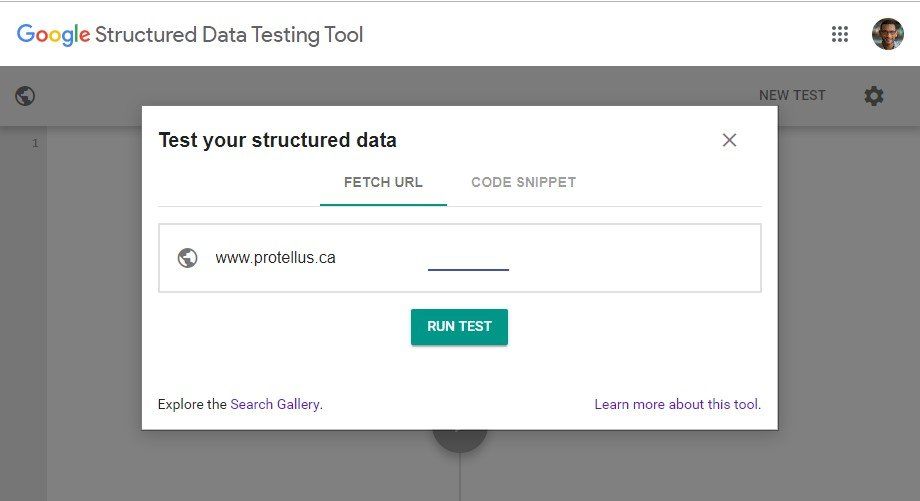 Screen capture demonstrating validating structured data using Google's Structured Data Testing Tool