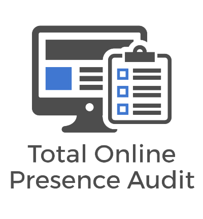 Two-color graphic representing the Total Online Presence Audit