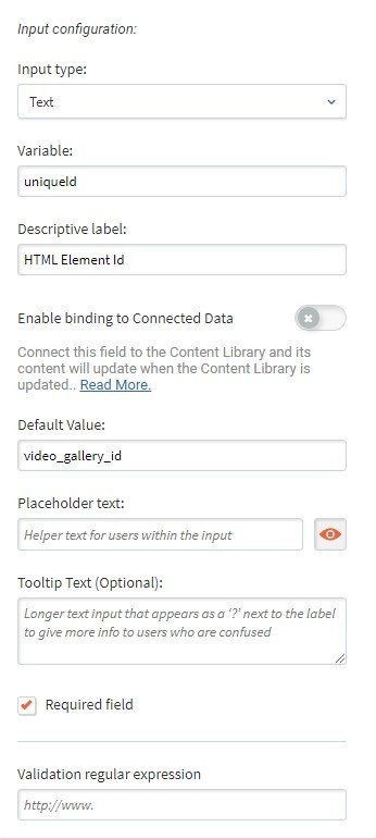Custom widget html element id
