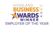 A logo for highland business awards winner employer of the year