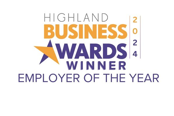 A logo for highland business awards winner employer of the year