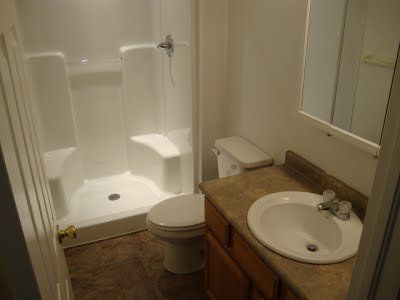 The bathroom with shower