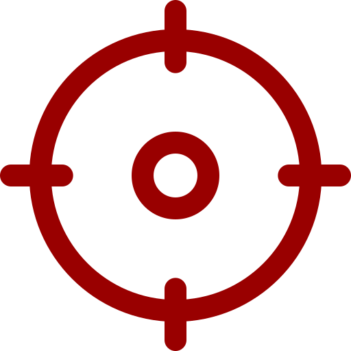 a red target with a circle in the middle