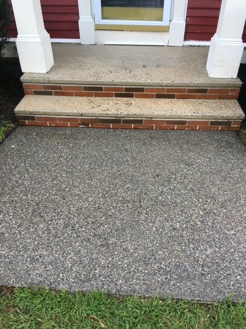 After Pressure Washing Front Stairs — MetroWest, MA — Precision Painting, LLC