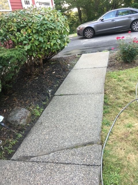 After Pressure Washing Walkway — MetroWest, MA — Precision Painting, LLC