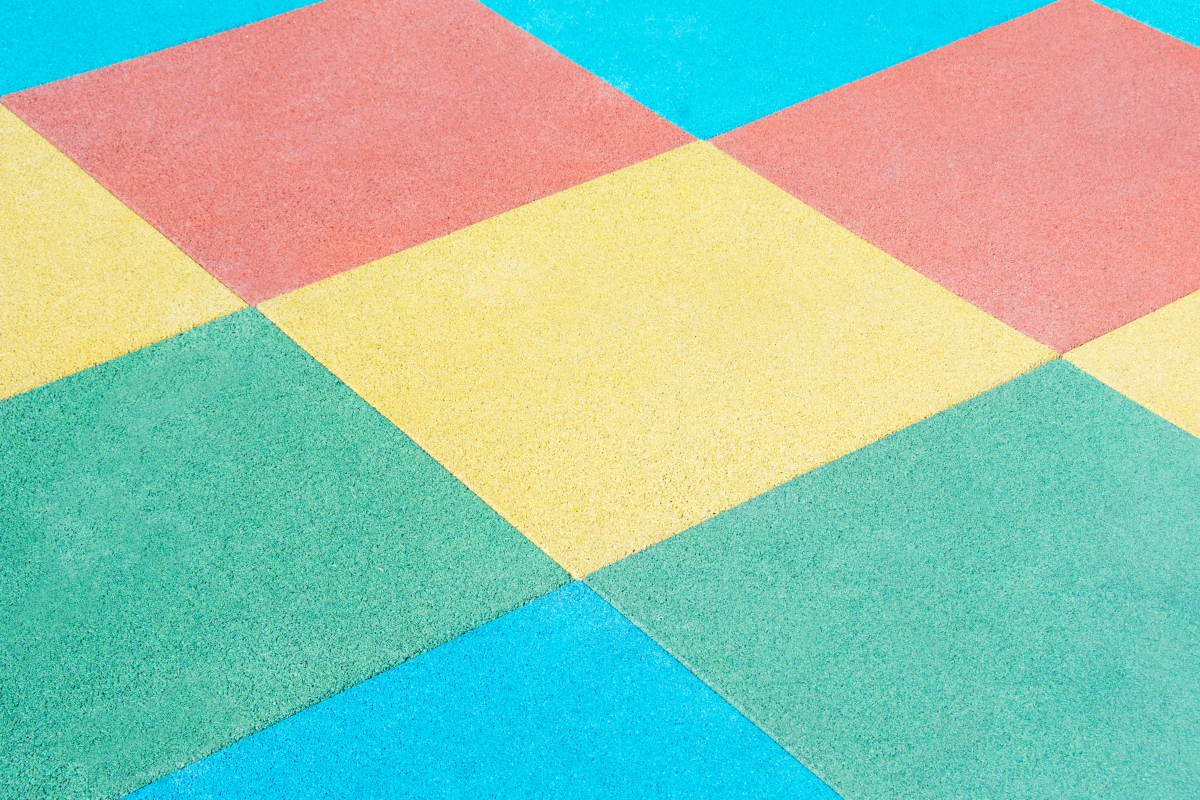 Playground rubber material