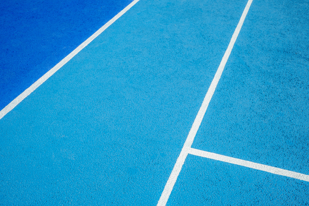running tracks safety surface rubber in blue 
