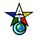 A colorful star with the letter ATC on it and a globe in the middle and a crescent moon.