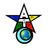 A colorful star with the letter ATC on it and a globe in the middle and a crescent moon.