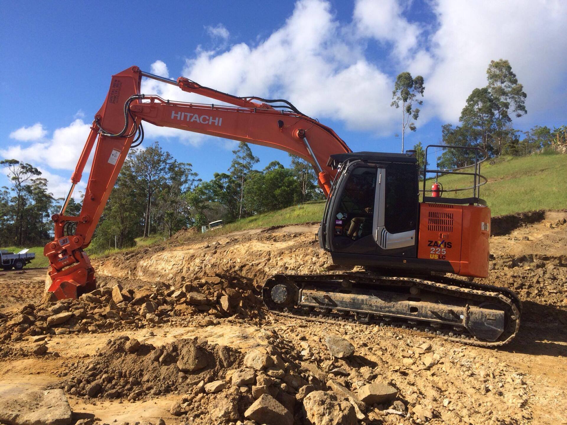 Mini Backhoe Excavating Site — Sunshine Coast, QLD — Bebrok Excavations