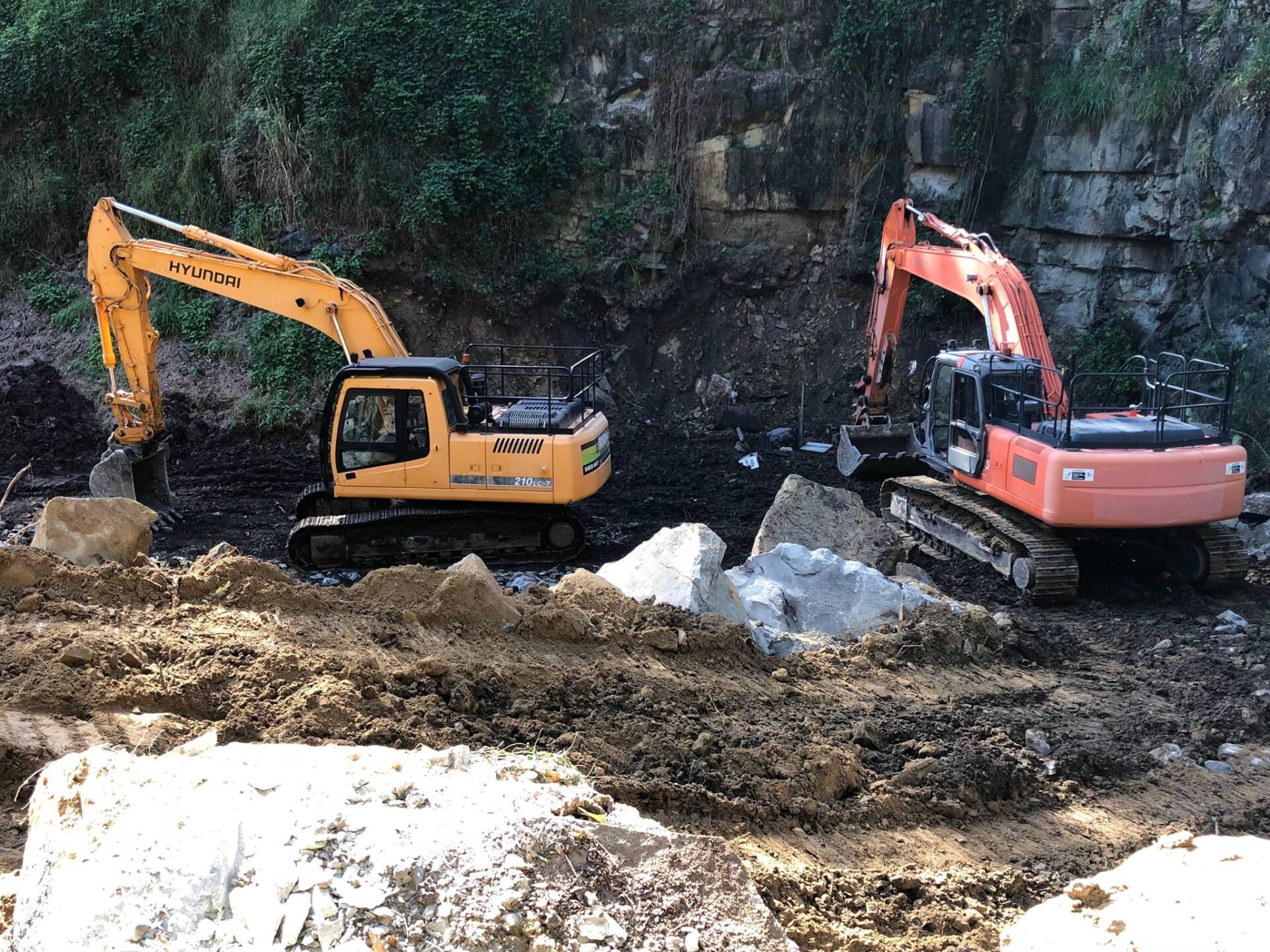 Two Backhoe Combo for Fast Excavation — Sunshine Coast, QLD — Bebrok Excavations