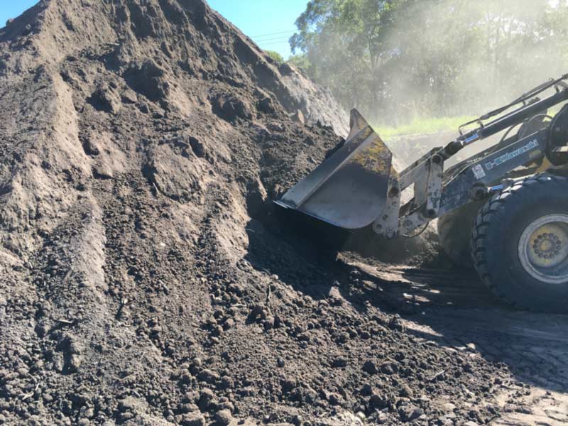 Soil with Heavy Equipment — Sunshine Coast, QLD — Bebrok Excavations