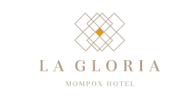 Un logotipo para un hotel llamado La Gloria.