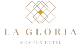 A logo for a hotel called la gloria mompox hotel