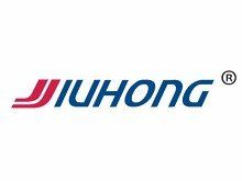 A blue and red logo for jiuhong on a white background.