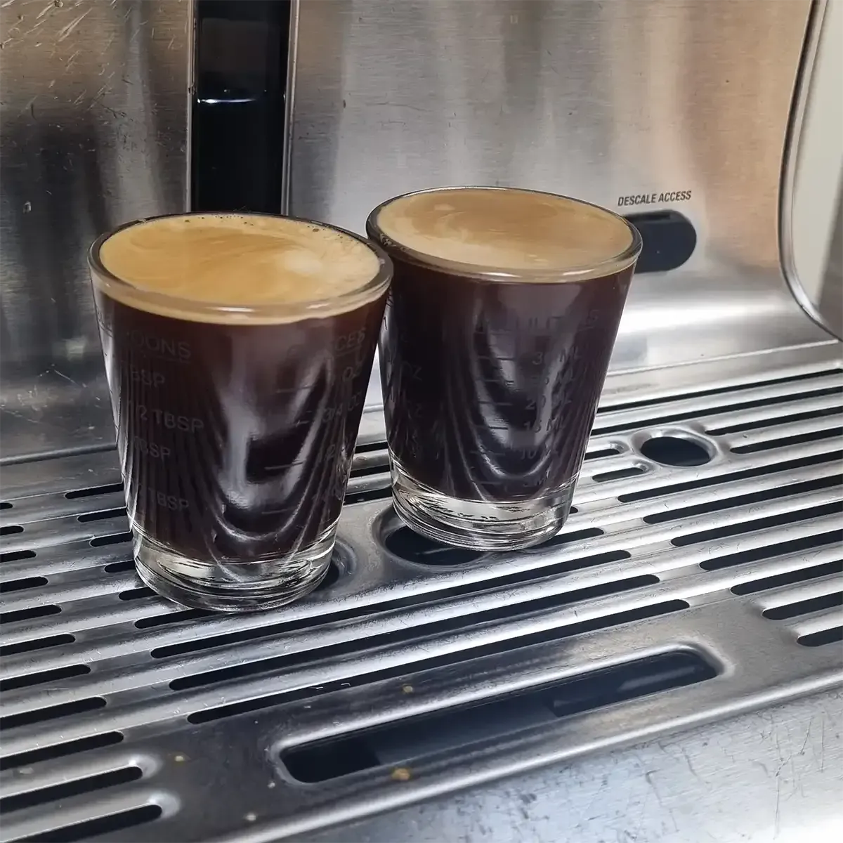 Watery crema before cleaning | Find the Grind, Ballarat