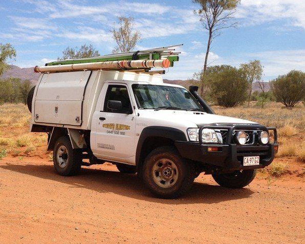 Electrician Alice Springs Work Truck On Dirt Road