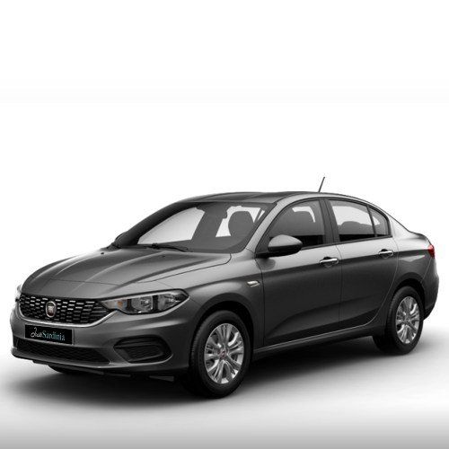 Fiat tipo grigio antracite su sfondo bianco