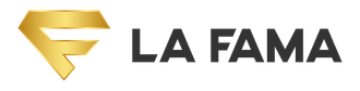 Un logotipo para una empresa llamada La Fame.
